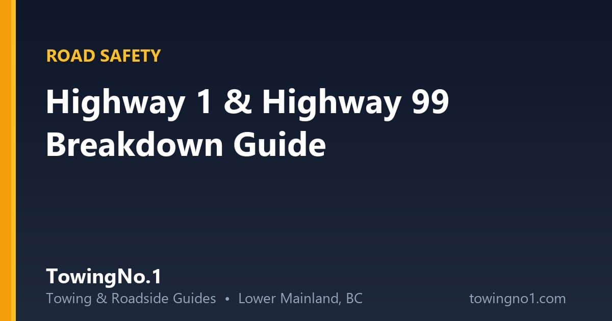Highway 1 and Highway 99 Breakdown Guide for Lower Mainland Drivers