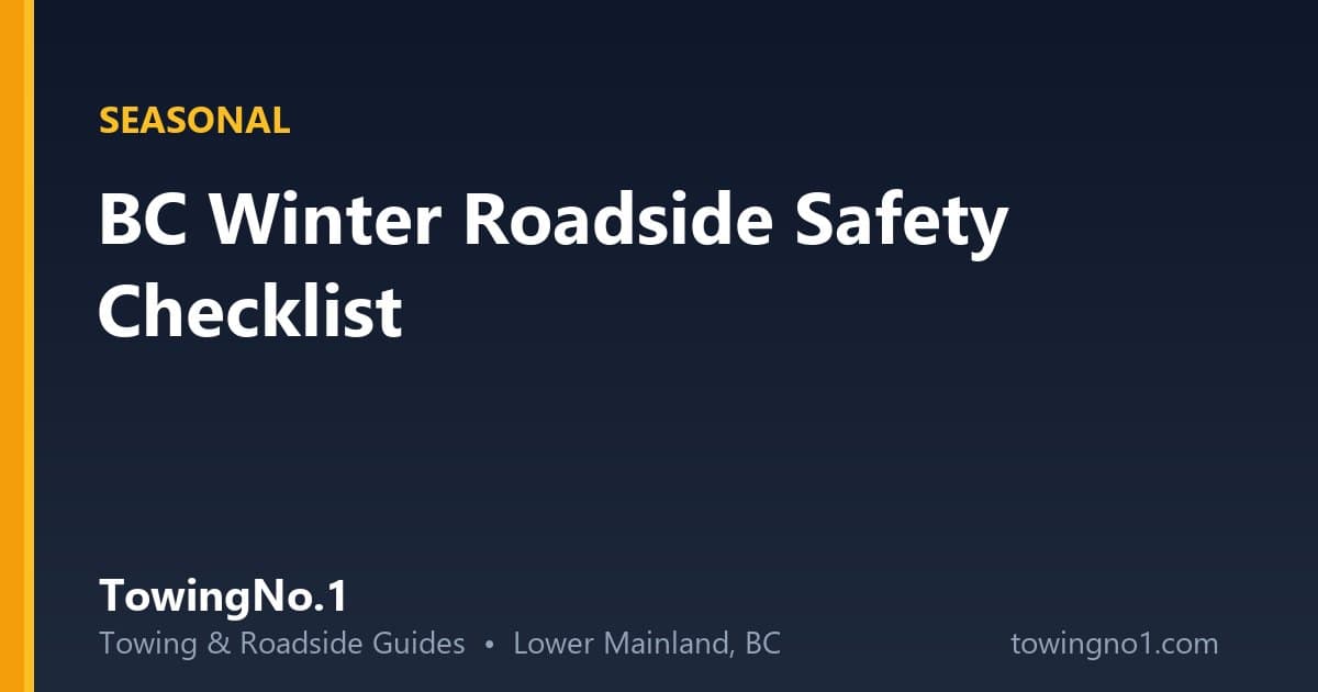 BC Winter Roadside Safety Checklist